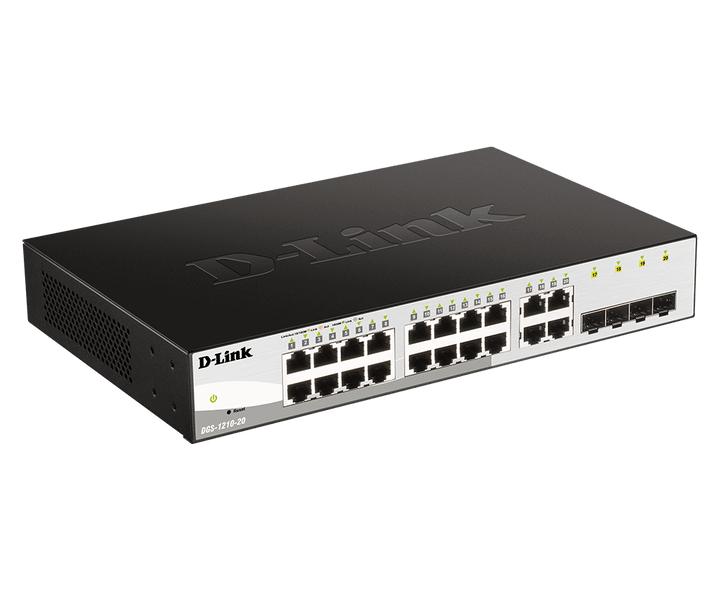 D-Link DGS-1210-20 16-Port Gigabit Smart Managed Switch With SFP - ACE Peripherals