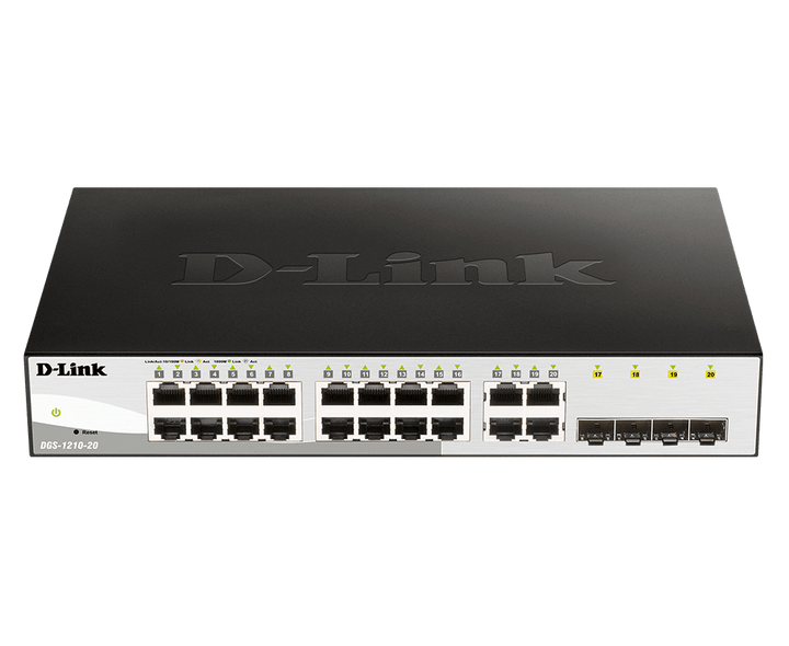 D-Link DGS-1210-20 16-Port Gigabit Smart Managed Switch With SFP - ACE Peripherals