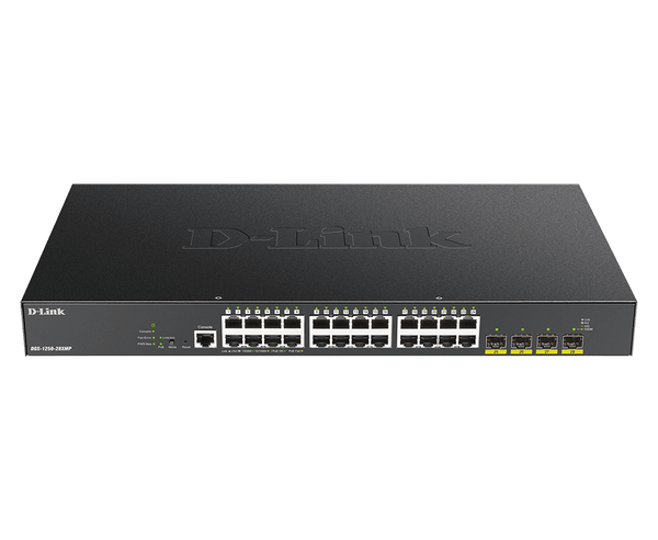 D-Link DGS-1250-28XMP 28-Port Smart Managed Gigabit PoE Layer 2+ Switch with 10-Gigabit Uplinks - ACE Peripherals