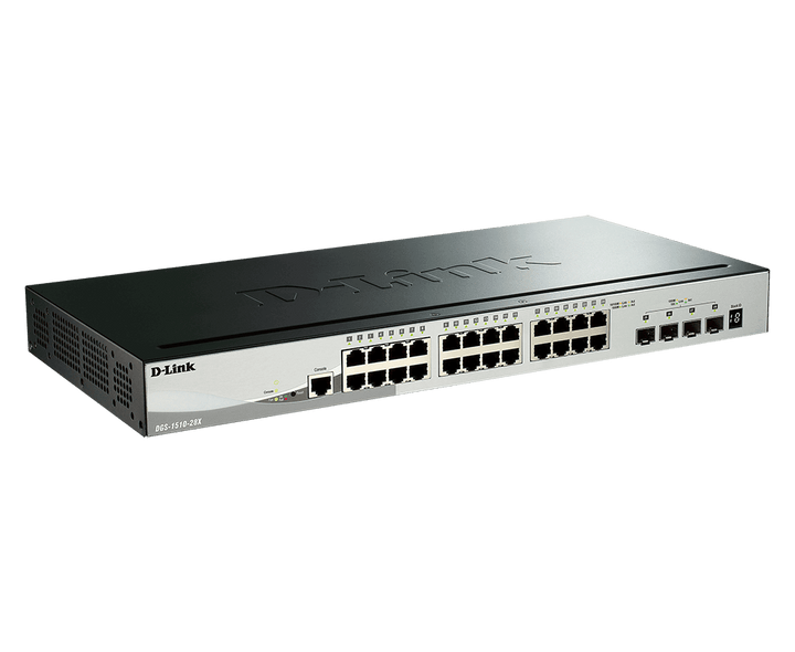 D-Link DGS-1510-28X 28-Port Gigabit Stackable Smart Managed Layer 3 Switch With 10G Uplinks - ACE Peripherals