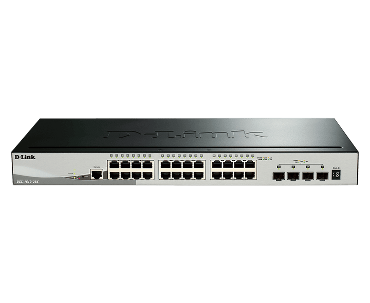 D-Link DGS-1510-28X 28-Port Gigabit Stackable Smart Managed Layer 3 Switch With 10G Uplinks - ACE Peripherals