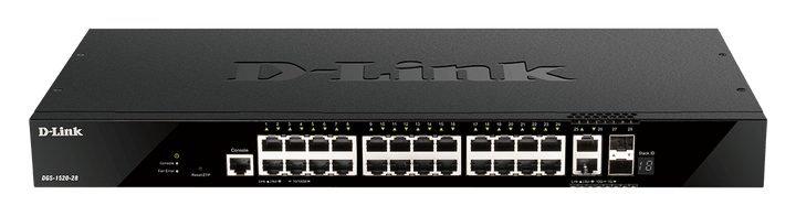 D-Link DGS-1520-28 28-Port Gigabit Smart Managed Layer 3 Switch With 2 10G SFP+ and 2 10GBASE-T Ports - ACE Peripherals