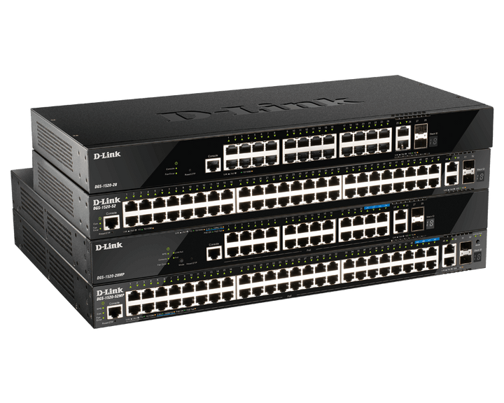 D-Link DGS-1520-52 52-Port Gigabit Smart Managed Layer 3 Switch With 2 10G SFP+ and 2 10GBASE-T Ports - ACE Peripherals