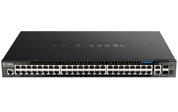 D-Link DGS-1520-52MP 52-Port Gigabit Smart Managed Stackable PoE+ Layer 3 Switch with 44 PoE+ 1000Base-T