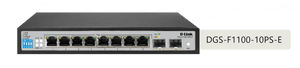 D-Link DGS-F1100-10PS-E 250M 8-Port Gigabit Long Range PoE Managed Switch - ACE Peripherals