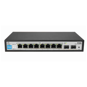 D-Link DGS-F1100-10PS-E 250M 8-Port Gigabit Long Range PoE Managed Switch - ACE Peripherals