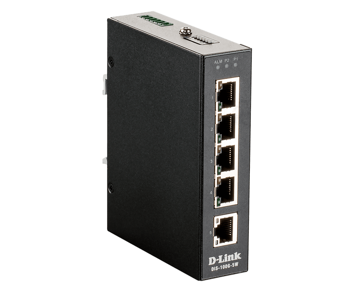 D-Link DIS-100G-5W 5-Port Gigabit Unmanaged Industrial Switch - ACE Peripherals