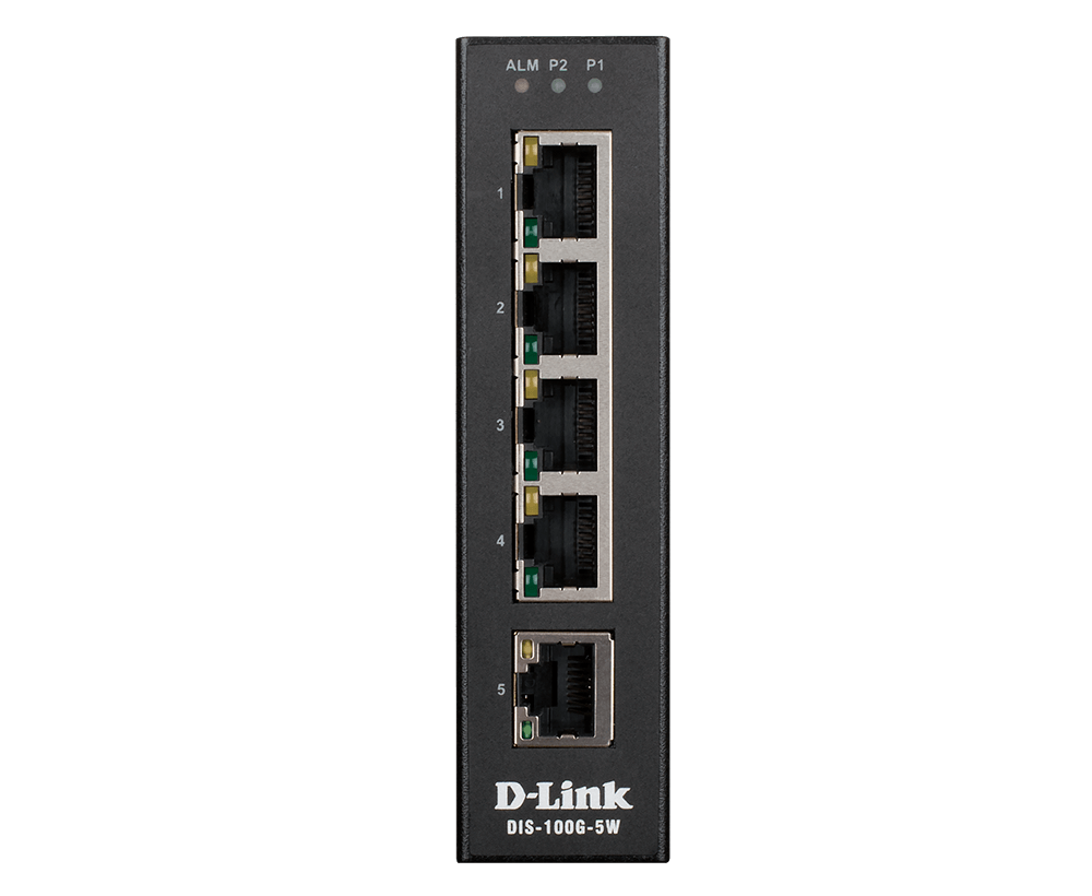 D-Link DIS-100G-5W 5-Port Gigabit Unmanaged Industrial Switch - ACE Peripherals