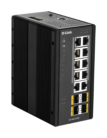 D-Link DIS-300G-14PSW 10-Port Gigabit Managed Industrial POE Layer 2+ Switch with SFP - ACE Peripherals