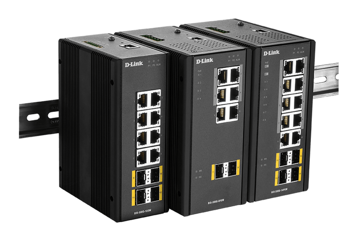 D-Link DIS-300G-14PSW 10-Port Gigabit Managed Industrial POE Layer 2+ Switch with SFP - ACE Peripherals