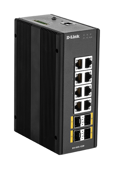 D-Link DIS‑300G‑12SW 8-Port Gigabit Managed Industrial POE Layer 2+ Switch with SFP - ACE Peripherals