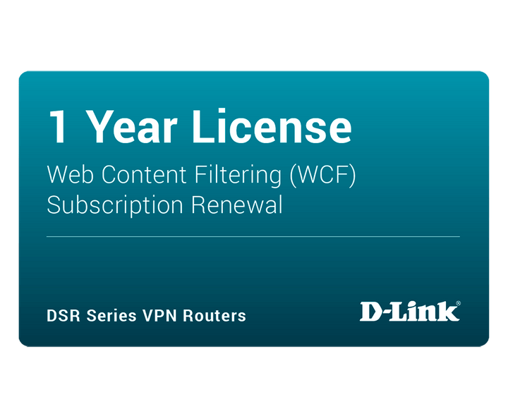 D-Link DSR-250-WCF-12-LIC DSR-250 Dynamic Web Content Filtering License 12-months - ACE Peripherals