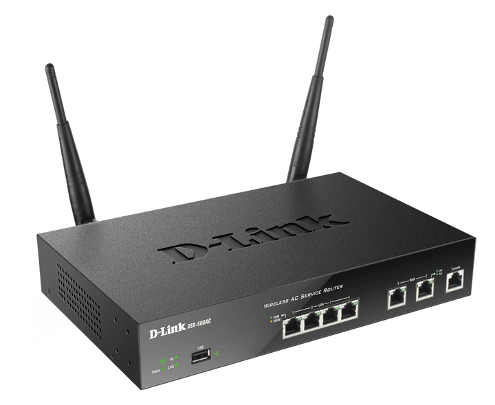 D-Link DSR-500AC Dual WAN 4-Port Gigabit Wireless AC VPN Router - ACE Peripherals