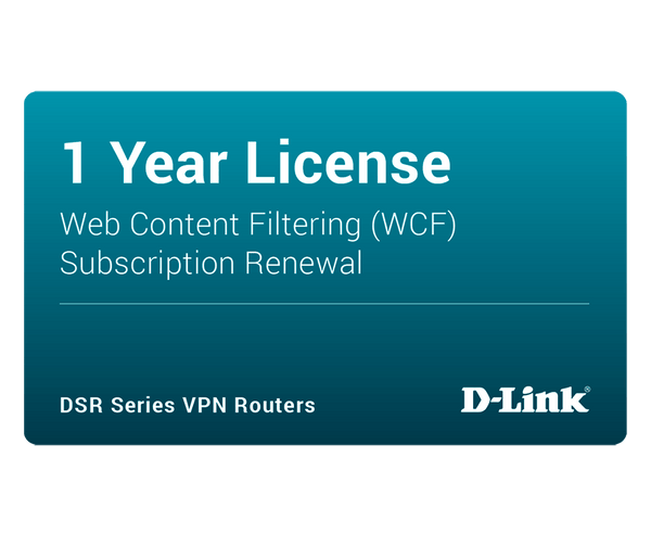 D-Link DSR-500AC-WCF12-LIC DSR-500AC Dynamic Web Content Filtering License 12-months - ACE Peripherals