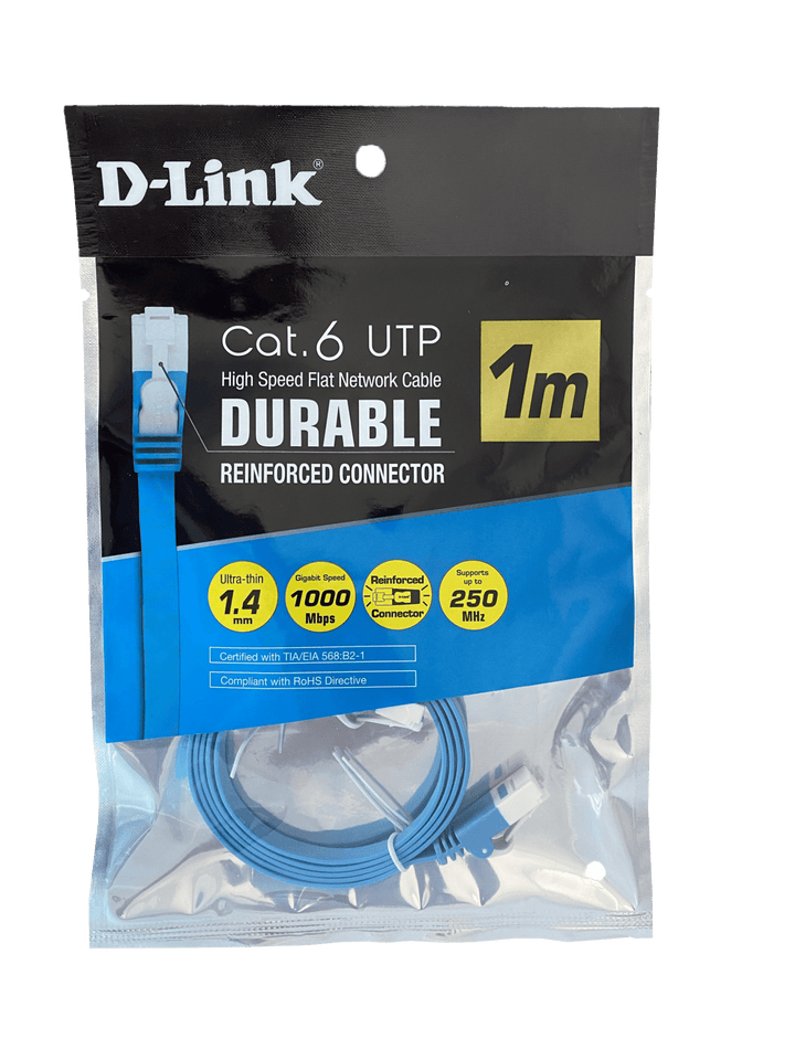 D-Link NCB-C6UP Cat 6 Cable 1/2.5/5/10/100Gbps Patch Cord - ACE Peripherals