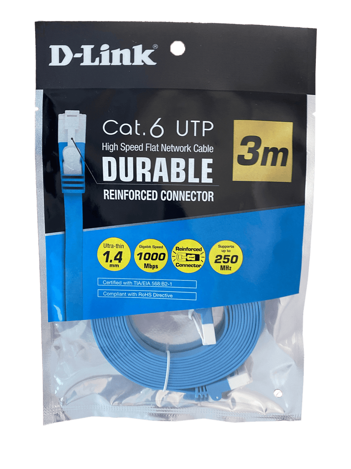 D-Link NCB-C6UP Cat 6 Cable 1/2.5/5/10/100Gbps Patch Cord - ACE Peripherals