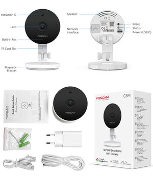 Foscam C5M 5MP 5K Dual-Band WiFi IP Camera with AI Human Detection - ACE Peripherals