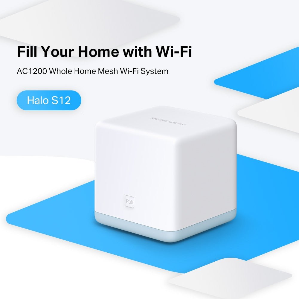 Mercusys Halo S12 AC1200 Whole Home Mesh Wi-Fi System - ACE Peripherals