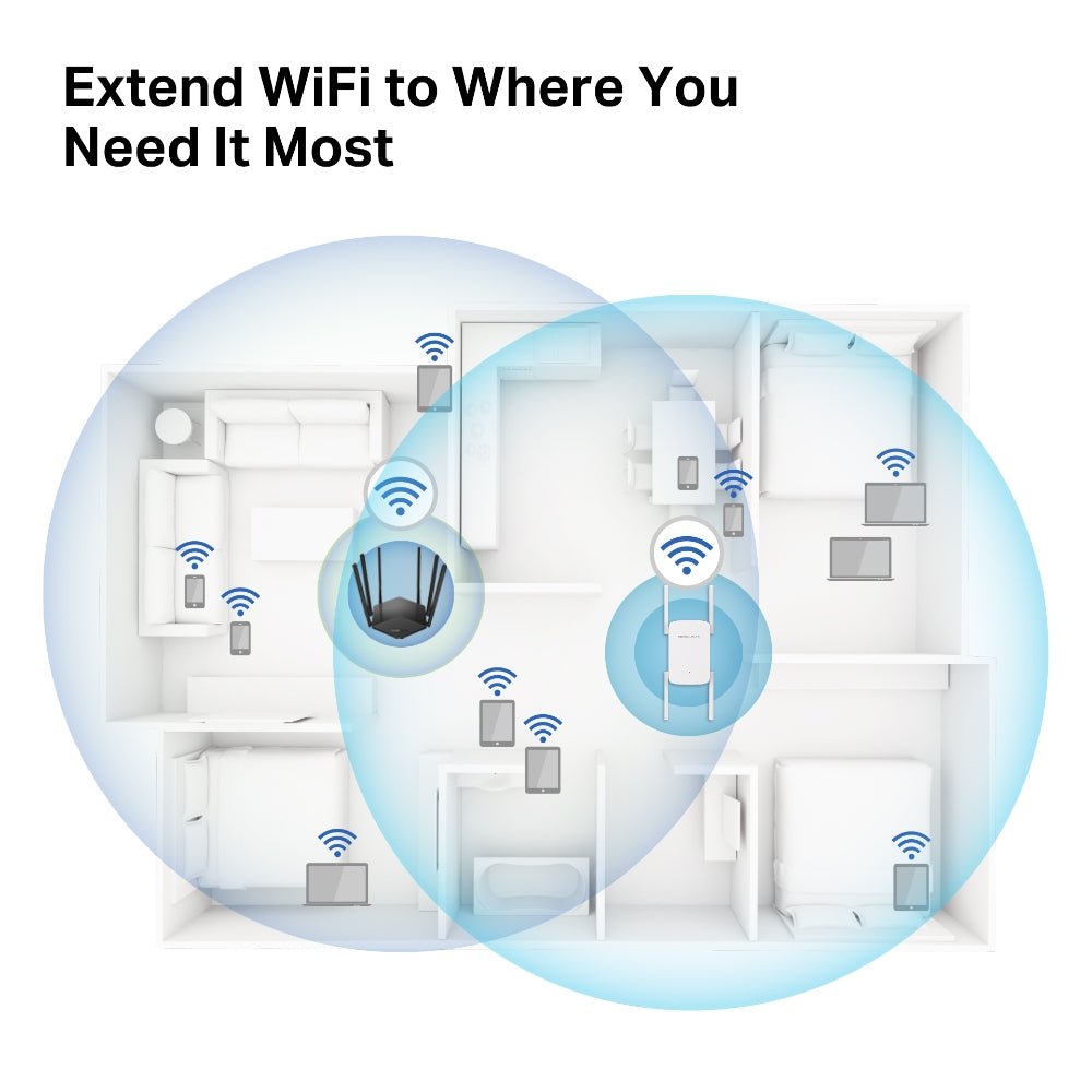 Mercusys ME50G AC1900 Wi-Fi Range Extender - ACE Peripherals