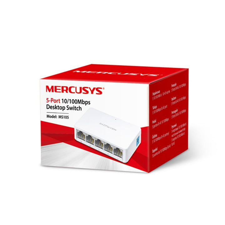 Mercusys MS105 5-Port 10/100Mbps Desktop Switch - ACE Peripherals
