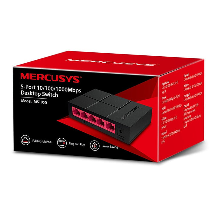 Mercusys MS105G 5-Port 1Gbps Desktop Switch - ACE Peripherals