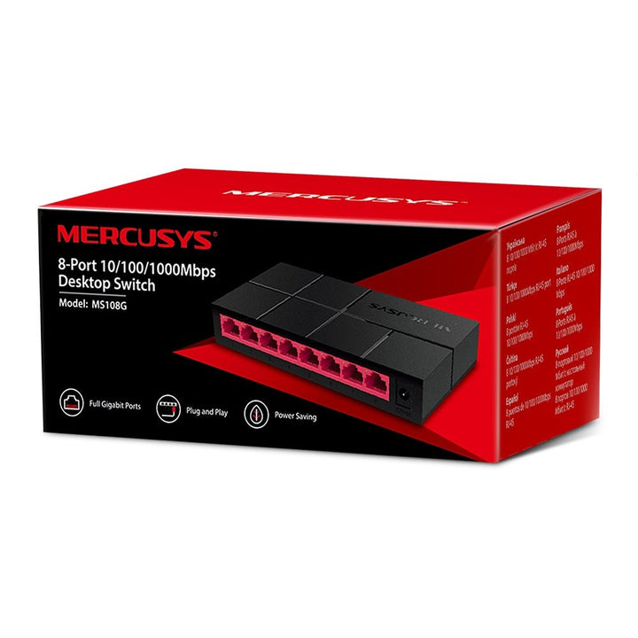 Mercusys MS108G 8-Port 1Gbps Desktop Switch - ACE Peripherals