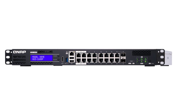 QNAP QGD-1600P 12-Port Gigabit Virtualization POE++ Switch - ACE Peripherals