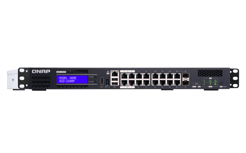 QNAP QGD-1600P 12-Port Gigabit Virtualization POE++ Switch - ACE Peripherals