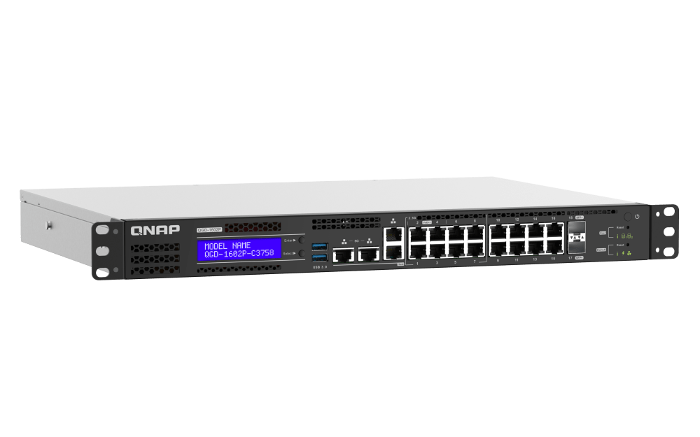 QNAP QGD-1602P 18-Port 10Gbe Virtualization POE++ Switch - ACE Peripherals