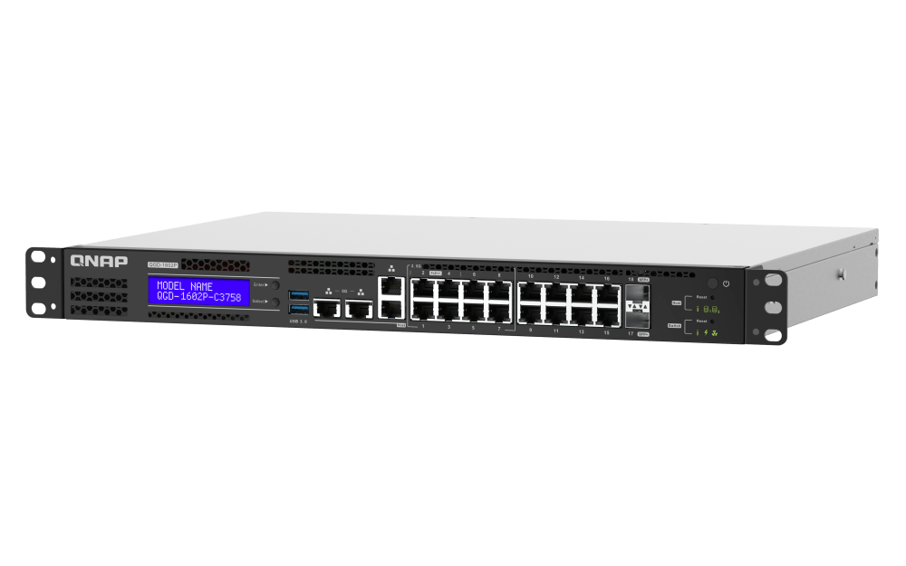 QNAP QGD-1602P 18-Port 10Gbe Virtualization POE++ Switch - ACE Peripherals