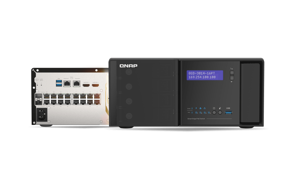 QNAP QGD-3014-16PT 16-Port Surveillance NVR PoE Switch - ACE Peripherals