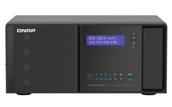 QNAP QGD-3014-16PT 16-Port Surveillance NVR PoE Switch - ACE Peripherals