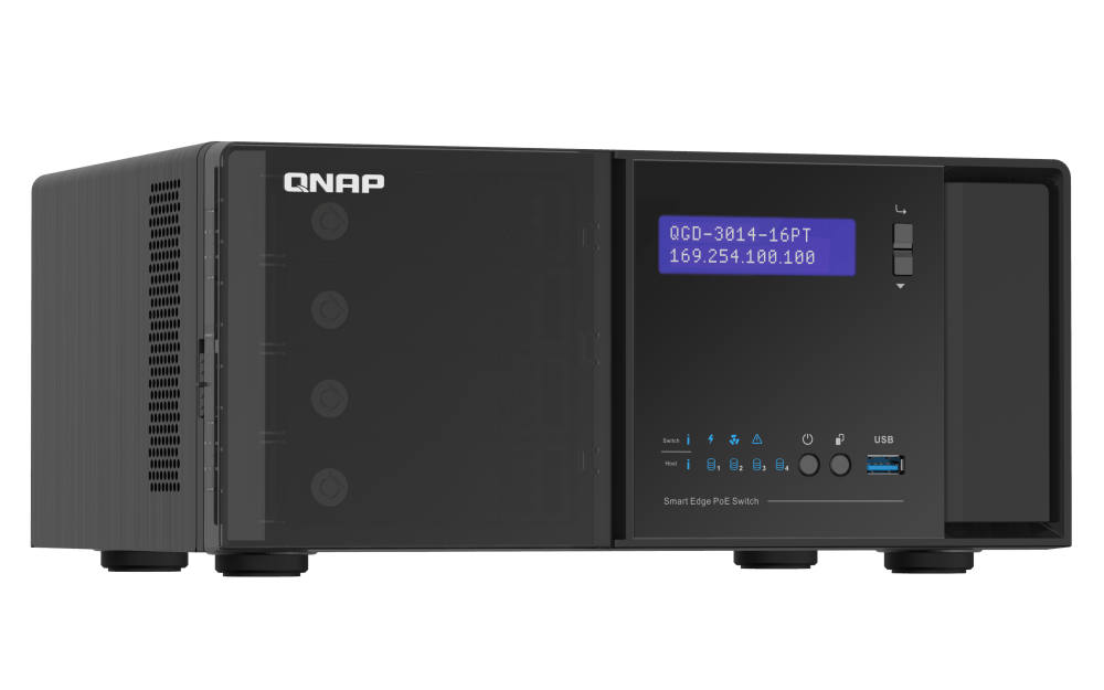 QNAP QGD-3014-16PT 16-Port Surveillance NVR PoE Switch - ACE Peripherals