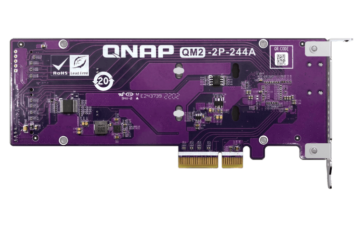 QNAP QM2-2P-244A Dual M.2 PCIe NVMe SSD Expansion Card - ACE Peripherals