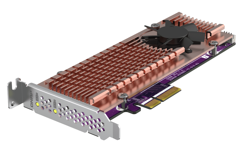 QNAP QM2-2P-244A Dual M.2 PCIe NVMe SSD Expansion Card - ACE Peripherals