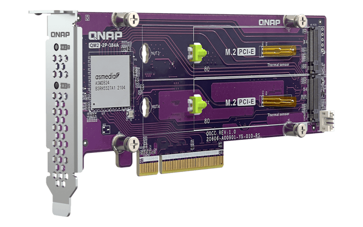 QNAP QM2-2P-384A Dual M.2 PCIe NVMe SSD Card - ACE Peripherals