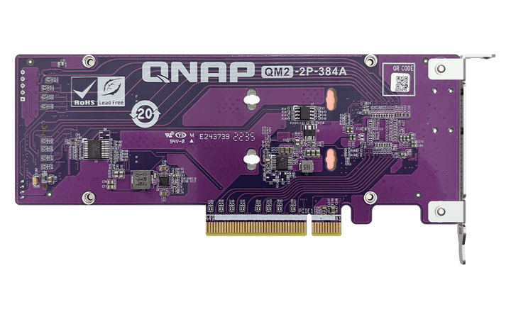 QNAP QM2-2P-384A Dual M.2 PCIe NVMe SSD Card - ACE Peripherals