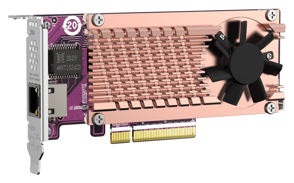QNAP QM2-2P10G1TB M.2 NVMe SSD Expansion with 10GbE - ACE Peripherals