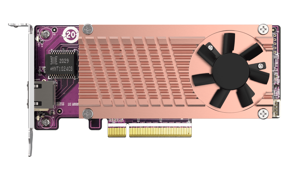 QNAP QM2-2P10G1TB M.2 NVMe SSD Expansion with 10GbE - ACE Peripherals