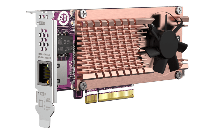 QNAP QM2-2P10G1TB M.2 NVMe SSD Expansion with 10GbE - ACE Peripherals