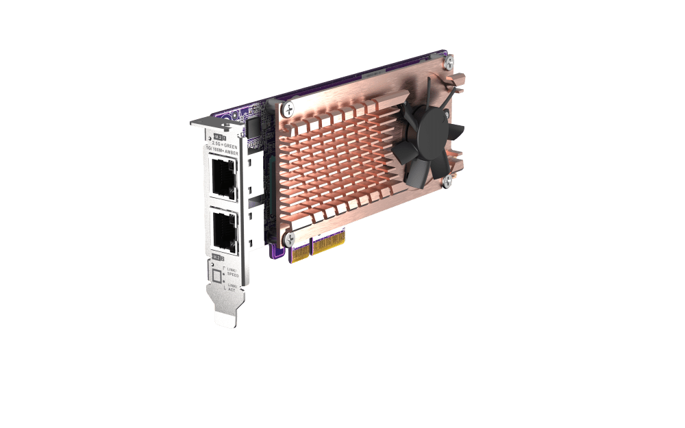 QNAP QM2-2P2G2T M.2 NVMe SSD Card with Dual 2.5GbE - ACE Peripherals