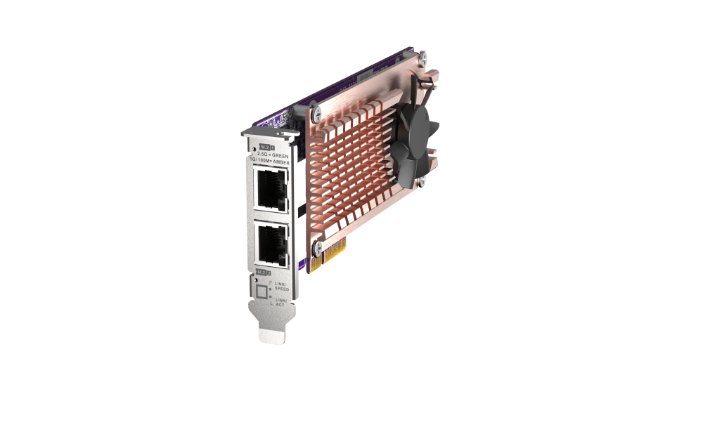 QNAP QM2-2P2G2T M.2 NVMe SSD Card with Dual 2.5GbE - ACE Peripherals