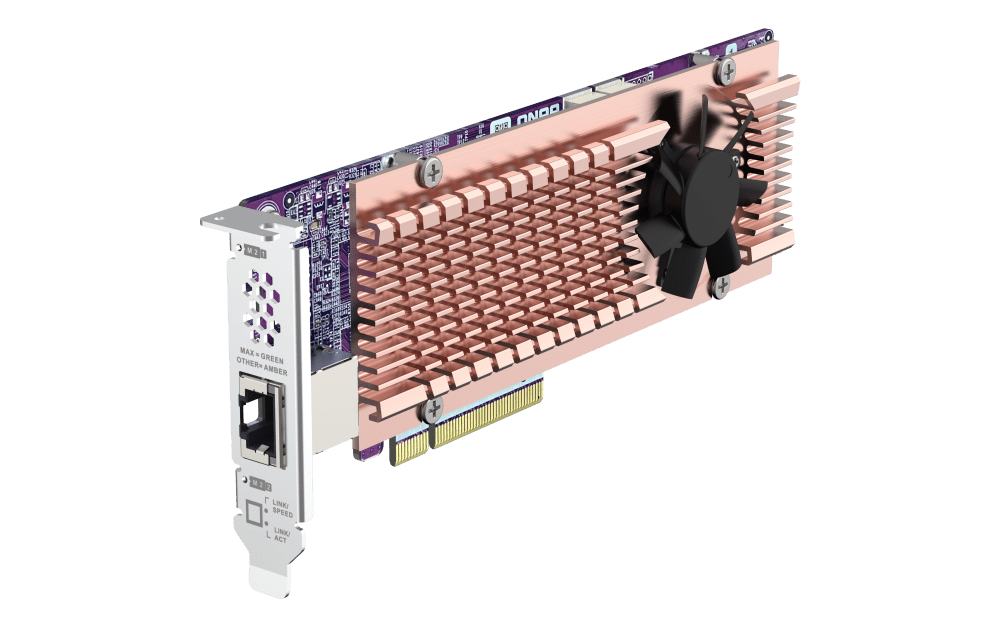 QNAP QM2-2P410G1T M.2 NVMe SSD Card with 10GbE Port - ACE Peripherals