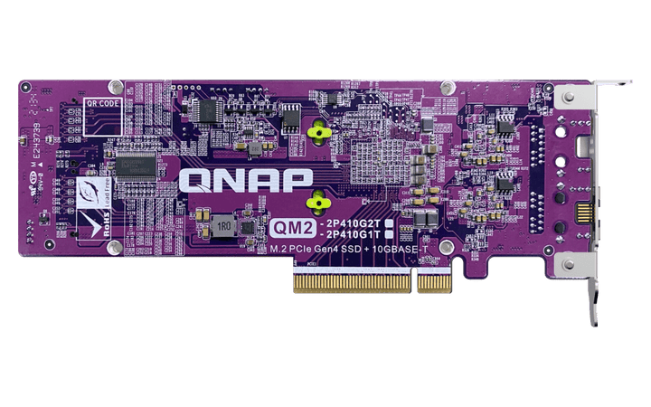 QNAP QM2-2P410G1T M.2 NVMe SSD Card with 10GbE Port - ACE Peripherals