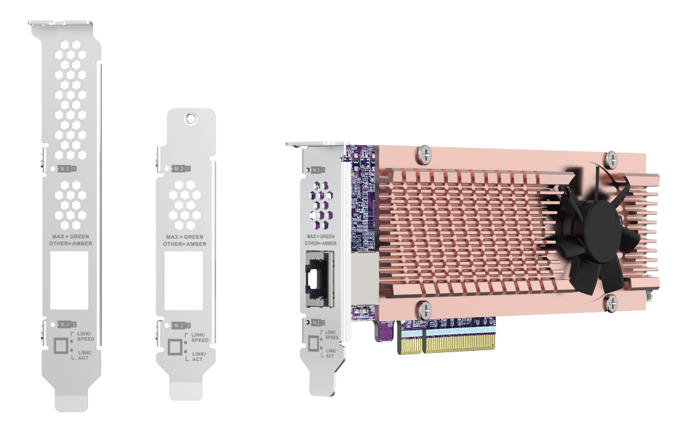 QNAP QM2-2P410G1T M.2 NVMe SSD Card with 10GbE Port - ACE Peripherals