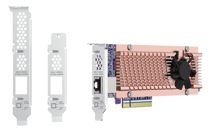 QNAP QM2-2P410G1T M.2 NVMe SSD Card with 10GbE Port - ACE Peripherals