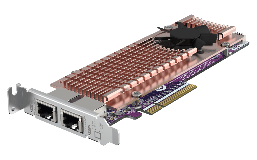 QNAP QM2-2P410G2T Dual M.2 NVMe SSD Expansion with Dual 10GbE Ports - ACE Peripherals