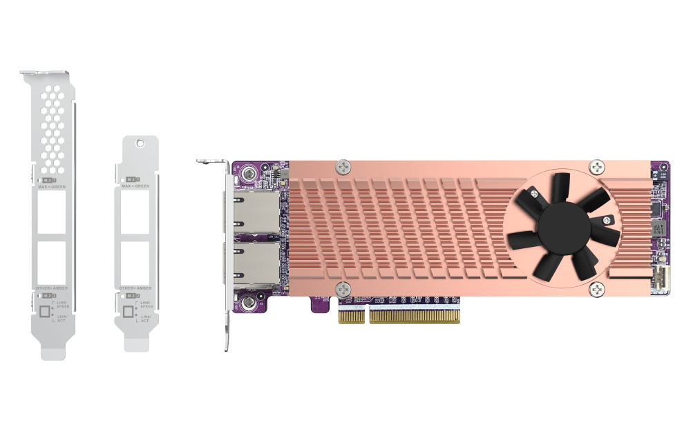 QNAP QM2-2P410G2T Dual M.2 NVMe SSD Expansion with Dual 10GbE Ports - ACE Peripherals
