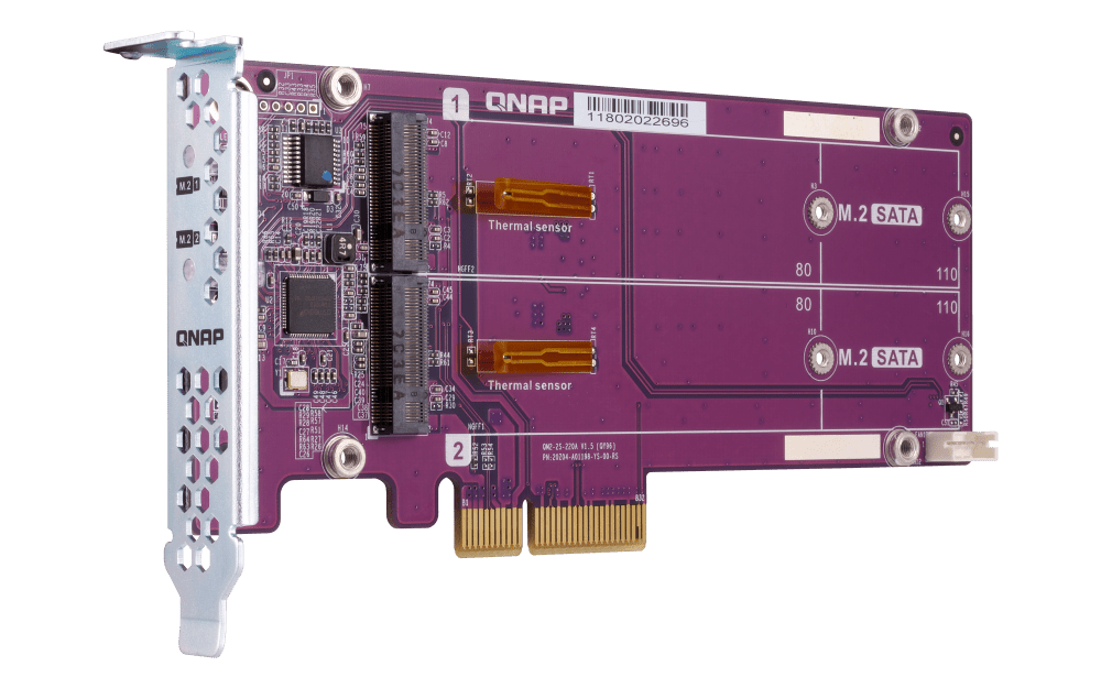 QNAP QM2-2S-220A Dual M.2 SATA SSD Expansion - ACE Peripherals