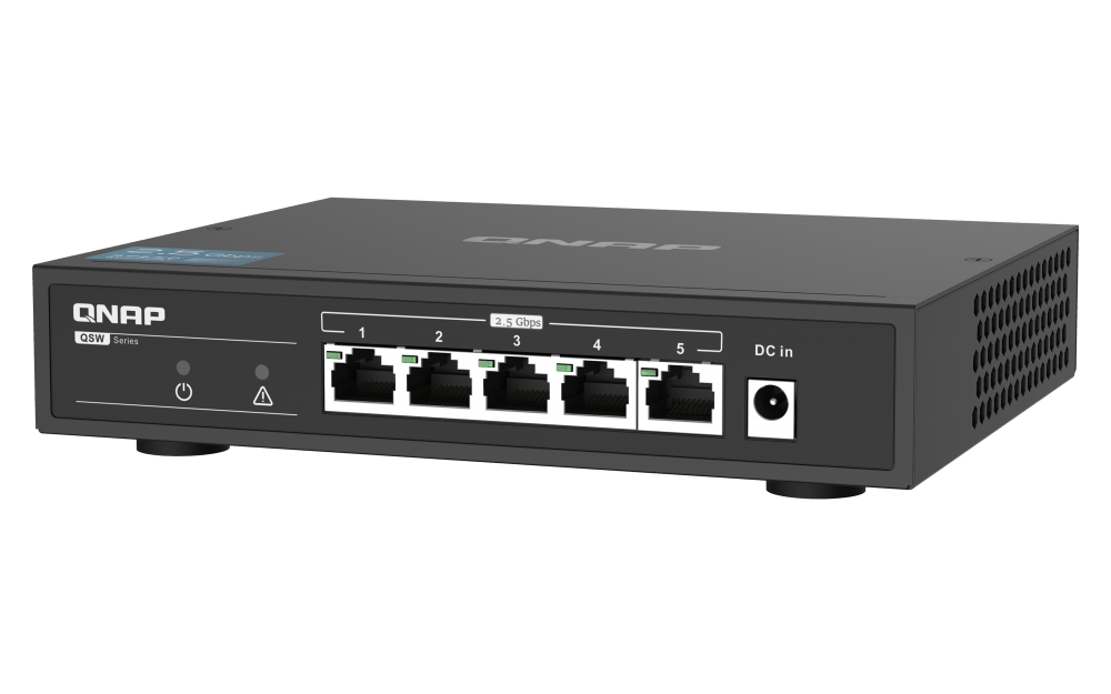 QNAP QSW-1105-5T 5-Port 2.5Gbe Professional Networking Switch - ACE Peripherals